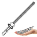 Mywish 3/8 x 5 Inch Wedge Anchors, 5Pcs 304 Stainless Steel Industrial 3/8 Heavy Duty Industrial Masonry Wdege Anchor Bolts for Brick Cement and Concrete, Bright Finish