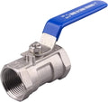 DERNORD Stainless Steel Ball Valve 1PC Type 1 Inch NPT Standard Port for Water, Oil, and Gas (1 Inch Ball Valve)