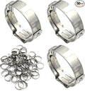 EATAKWARD 3/4 Inch Pex Crimp Ring, 50 Pack Pex Fitting Clamps Pinch Ring, 304 Stainless Steel Clamps Pinch Ring for PEX Tubing Fittings Connection