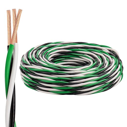 12 AWG THHN Wire 25FT 3-Color Set (Black/White/Green) – Stranded Copper, Pre-Twisted Conductors, THHN/THWN-2 Rated, 600V, Nylon Jacket for Conduit, Residential & Commercial Wiring