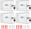 4 PCS Thermostat Lock Box with Key, Large Thermostat Cover with Lock for Thermostat on Wall, AC Control Lock Box Cover with Key, Air Conditioner Lockbox Fits Thermostats 5" H x 6.3" W or Smaller