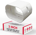 DuctlessAire Mini Split Line Set Cover - Lineset Covers for Mini Split Condenser, Central Air Systems, HVAC, Heat Pumps and More - AC Unit Cord Protector - Air Conditioner Accessories (3" Coupler)