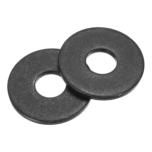 uxcell 50Pcs M10 Fender Washers, Carbon Steel Flat Washer 30mm OD, 2.5mm Thickness, Metal Gasket for Screws and Bolts, Black Oxide