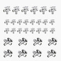 30-Pack GUOFIS PEX-A Angle Stop Valve with Dual Compression Outlet,1/2" PEX-A Expansion Inlet x (3/8" x 3/8") Outlet Shut-off Valves(1/4 Turn,Chrome)(VALVE128-30Pack)