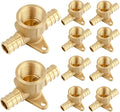 PEX Fittings, 1/2 Inch Female NPT Pex Drop Ear Tee, Brass Fittings for Pex Pipe Connect