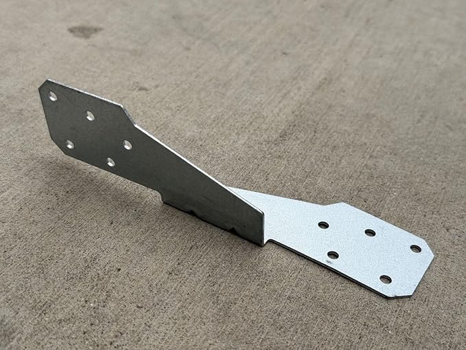 Sandbaggy Single-Sided Hurricane Ties - Hot Dipped Galvanized, 18 Gauge - Structural Wood Framing Connectors for Rafters, Trusses, Deck Joists (Single-Sided, 50, Count)