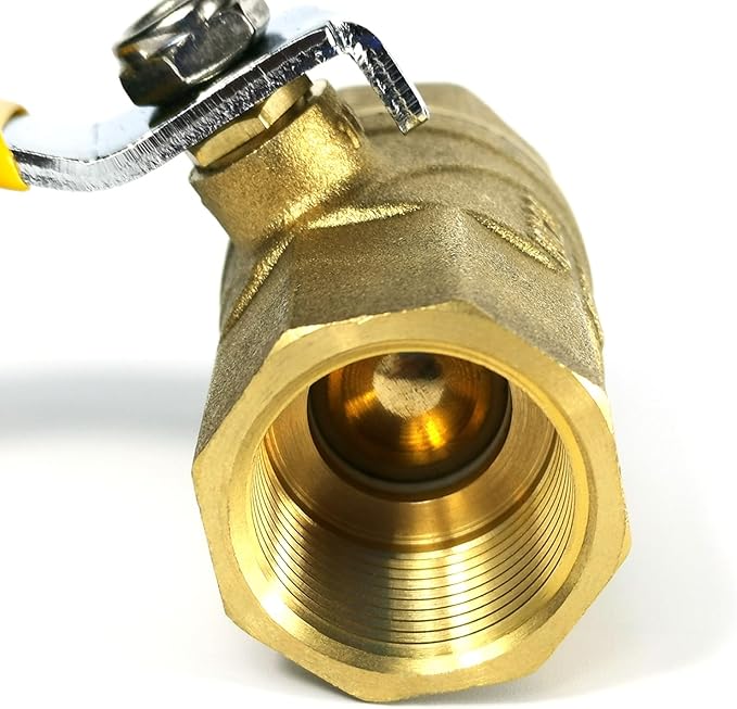 3/4 Inch Heavy Duty Full Port Ball Valve, Premium Thickened All-brass Body with Extended Stainless Steel Handle, Shut Off Valve for Water, Gas and Oil, Corrosion Resistant, Longer Service Life