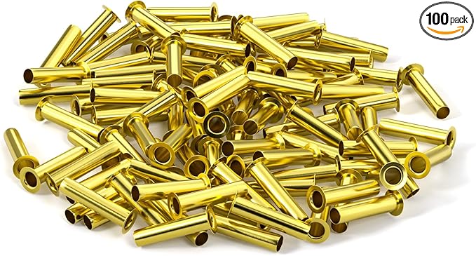 GASHER 100PCS Brass Compression Fitting, Brass Compression Insert Tube Support 1/8" Tube OD