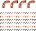 100-Pack HeSun Copper Fittings, 3/4-Inch Long Radius 90-Degree Copper Elbow, C x C with Sweat Solder Connection