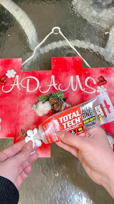 Total Tech, Clear, 4.2oz Tubes, Heavy-Duty Adhesive & Sealant Caulk, Flexible, All-Weather, Watertight, UV-Resistant, High Strength, Instant Grab, Ideal for Pools, Sinks, Bathtubs