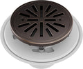 Delta 4 Inch Oil Rubbed Bronze Tile-In Round Shower Floor Drain with Gasket and Removable Drain Gate, Venetian Bronze DT061411-RB