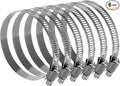 5.5 inch stainless steel hose clamp, adjustable metal worm gear assortment kit for water pipe (6 pcs)