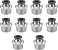 10 Pcs Push-to-Connect Fittings 1/4 Inch Tube OD x 3/8 Inch NPT Thread Pneumatic Male Straight Quick Connect Air line fittings