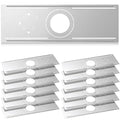 Blulu 12 Pcs New Construction Mounting Plate 4/6 Inch LED Recessed Lighting Kits for LED Bar Light Mounting with Notches Housing Flat Steel Rough in Bracket Fixture