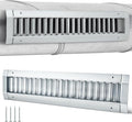 17" x 3" Inch Louvered Air Return Vent Cover for Round Ducts from 6.30" to 15.74" Inches Galvanized Steel with Adjustable Louver Blades, HVAC Pipes Air Supply Exhaust Register Grille