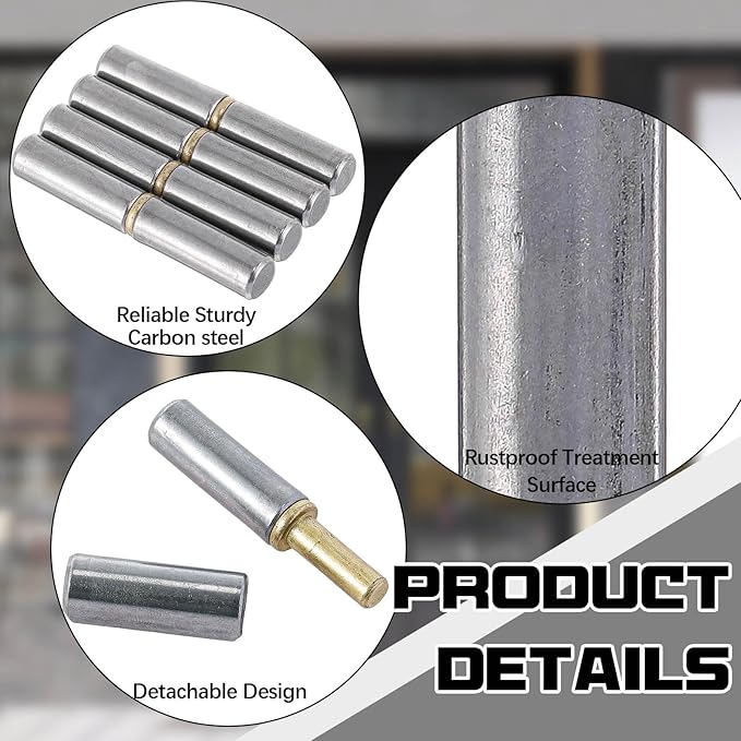 30 Pack 3-1/8" x 1/2" Weld on Bullet Hinges BBQ Smoker Weldable Barrel Hinges Heavy Duty Carbon Steel Detachable Gate Door Fittings for Swing Door Trailer Ramp