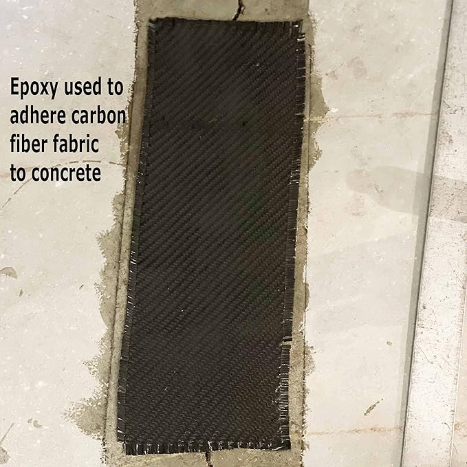 Concrete Crack Repair KIT-Carbon Fiber Concrete reinforcing Fiber Fabric-Fastfix-it High Strength epoxy - Complete kit for All Concrete, Basements, Foundation Wall Repairs-All You Need (10)