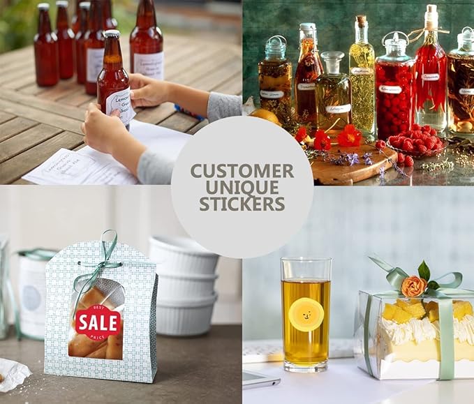 100-500 Pcs Custom Stickers Personalized Labels with Any Design Image Logo Text for Business Logo Thank You Labels,1/2/3/4 inch Customized Stickers(Cloud)