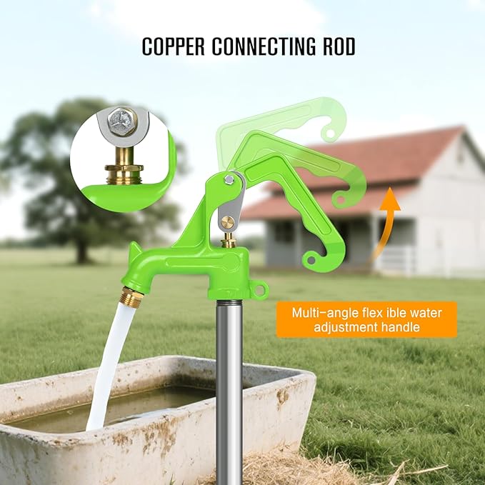 GALAX PRO 3.25FT Frost-Free Yard Hydrant, Freeze Proof Outdoor Faucet with 3/4" Pipe Connection, 12" Bury Depth, No Lead -Perfect for Yard, Garden, Farm, Pasture Irrigation & Drinking