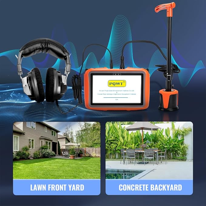 PQWT L2000 Outdoor Pipe Water Leak Detector, Middle Sensor Detecting Water Leak for Depth 5m