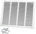 16"W x 12"H [Duct Opening Size] Steel Return Air Grille, Air Return Vent Cover for Ceiling and Sidewall - HVAC Air Vent Covers - [Outer Dimensions: 17.75"W x 13.75"H]