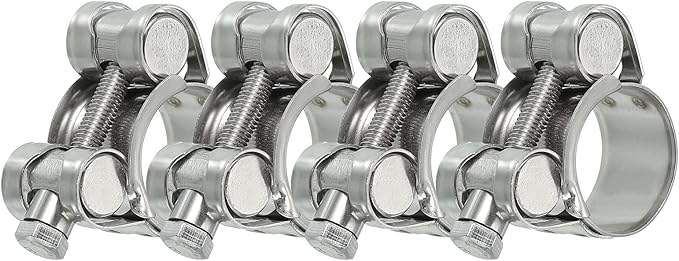 PATIKIL 20-22mm T-Bolt Hose Clamp, 4 Pack Intercooler Pipe Tube Clamps 304 Stainless Steel Radiator Hose Clamp for 0.79"-0.87" Pipe