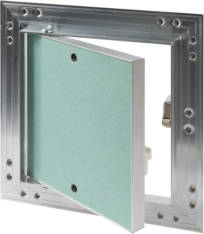6" x 6" Inch Aluminum Drywall Access Panel - Service Shaft Door - Plumbing, Electricity, Heating, Alarm Wall Inspection hatch for Drywall - Bathroom Service Access Hole Cover