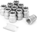 TAISHER 10PCS 304 Stainless Steel Cast Pipe Fitting, Reducer Coupling, 3/8" x 1/4" NPT Female Threaded