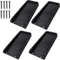 24" Heavy-Duty Downspout Extensions & Splash Block Kit - Gutter Drainage System with 4 Fixing Nails, Corrosion-Resistant Splash Guard for Rainwater Diversion & Foundation Protection 4-Set