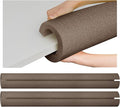 Hanaive 4 Pcs 40 Inch x 4. 1 Inch Jumbo Pool Noodles Bulk Large Swimming Swim Noodles for Floating Craft Projects Pre Slit Clamp Foam Protection Foam Tube Padding Bumper(Brown)