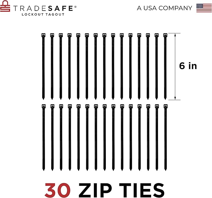 TRADESAFE Spanish Lockout Tagout Tags - Peligro No Operar, 30 Danger Do Not Operate Tags with 30 Zip Ties, Premium 32 mil Vinyl, OSHA Compliant Loto Tag for Lock Out Tag Out, Equipment Repair