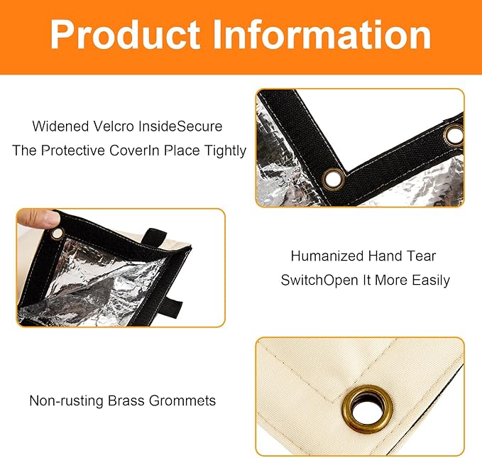 Insulated Backflow Preventer Pouch - Outdoor Pipe Insulation for Winter, Well Pump & Sprinkler Valve Protection