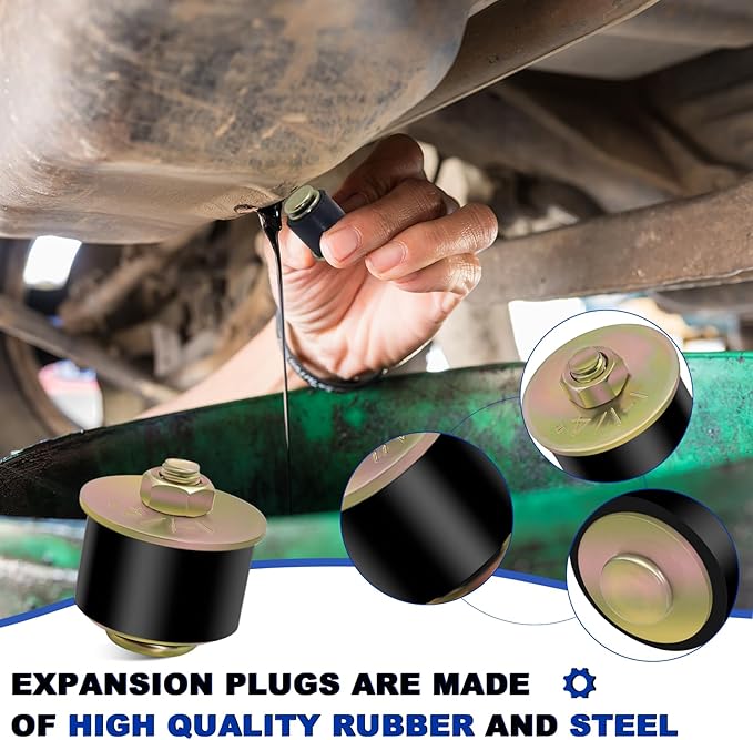 1-1/4" Rubber Expansion Freeze Plugs, 5PCS Automotive Engine Expandable Freeze Rubber Plugs Fit Hole : 1-1/4" to 1-3/8" (31 mm - 34 mm)