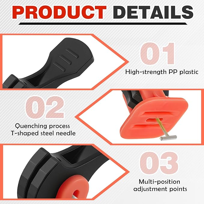 Nuanchu Tile Leveling System Kit 200 Reusable Tile Spacers + 200 1/16'' Replaceable Spare Steel T-pin, Leveling Clips Fit 8-12mm Floor Compounds Set for Wall & Floor (Red)