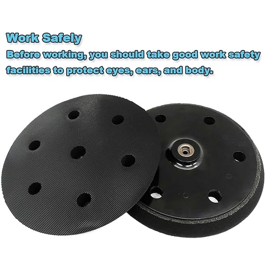 2 Pack 9 inch 6 Hole Hook and Loop Replacement Backing Pad for Orbital Sander Drywall Sander for Wall Grinding Woodworking