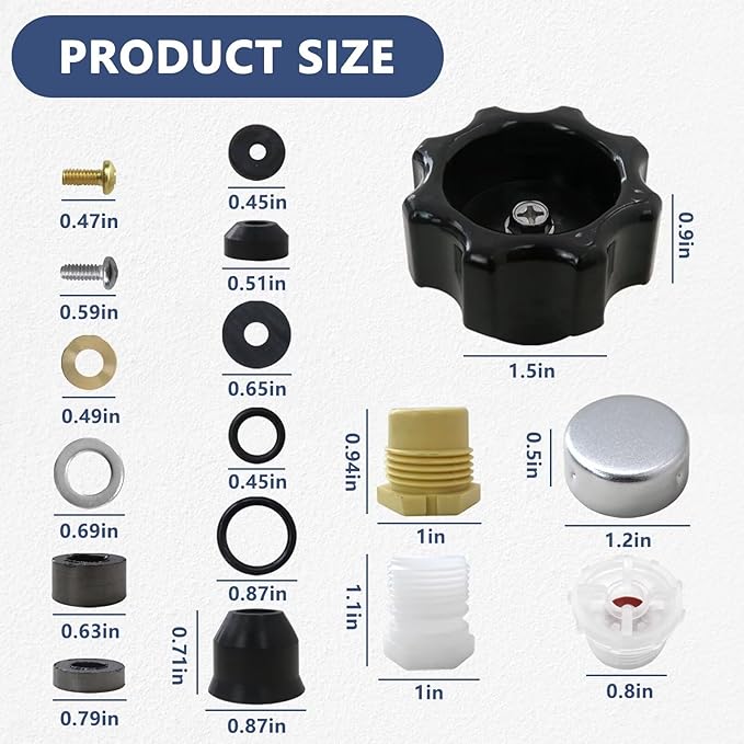 Ultimate Wall Hydrant Complete Service Kit for PRI-ER Outdoor Faucet Repair Kit 500 400 Series - Includes Vacuum Breaker Repair & Handle Kit