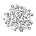 100PCS 1/16" (1.5mm) Wire Rope Sleeve, Aluminum Crimping Loop Sleeve for Wire Rope and Cable Ferrule