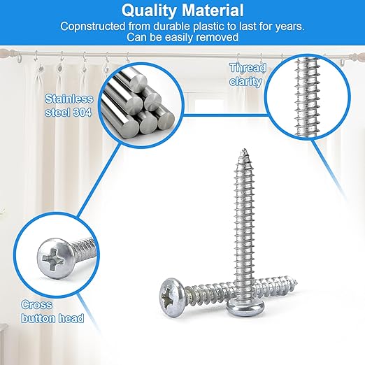 200-Piece Versatile Drywall Anchors Kit - Heavy Duty Zinc Alloy & Anchors with Screws，Self Drilling Metal & Plastic Hangers with Screws|100#6 Heavy Duty Metal (50lbs) + 100#8 Plastic（80lbs）