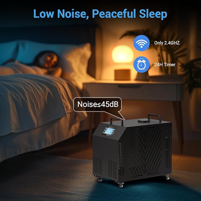 Cold Plunge Chiller 1HP, Ice Bath Chiller for Tub, WiFi Control, Built-in Water Filter and Circulation Water Pump, Ozone System, Schedule Timer, Recovery Chiller for Ice Bathtub