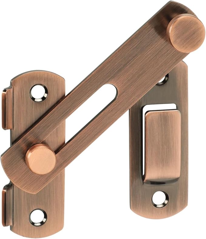 Alise 4 inch Flip Latch Gate Latches,Safety Door Lock for Barn Wood Fence Sliding French Doors,Heavy Duty SUS304 Stainless Steel Gate Hardware Red Bronze MS9500-R