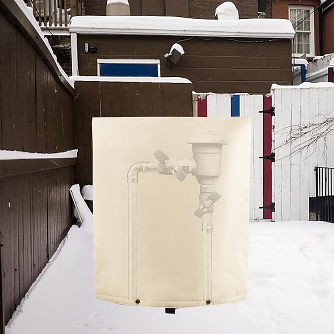 Insulated Backflow Preventer Pouch - Outdoor Pipe Insulation for Winter, Well Pump & Sprinkler Valve Protection