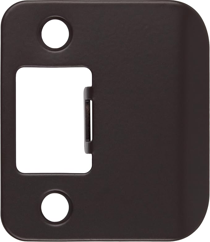 Round Corner Extended Lip Strike Plate, 2-1/4" x 1-1/2", (2" Overall Length), Oil-Rubbed Bronze by Stone Harbor Hardware