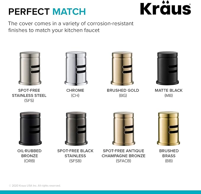 KRAUS Dishwasher Air Gap in Matte Black, KAG-1MB