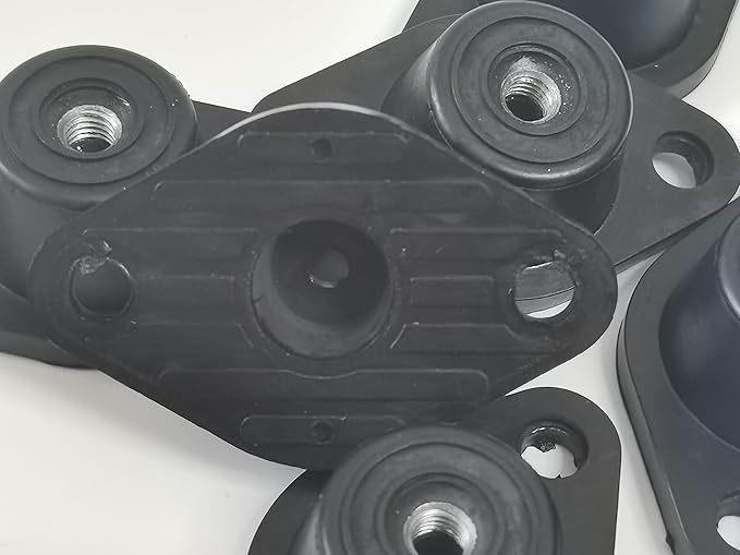 M8 Rubber+metal Anti-Vibration Turret Mounts, Rubber-in Shear Floor Mount, Compression Isolator Mounts for Pumps, Compressors-4PCS