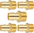 5-Pack HeSun PEX A Expansion Fitting, 3/4 Inch Male Thread Adapter,3/4" Male NPT x 3/4" Pex Expansion Adapter,ASTM F1960(PEX1960018-5)