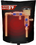 SUNICO Backflow Preventer Insulation Cover (5°F) - 5-Layer Upgrade Insulated Design Sprinkler Covers for Outside,16" W X 20" H, Backflow Insulation Cover for Sprinkler Valve ,Winter Freeze Protection