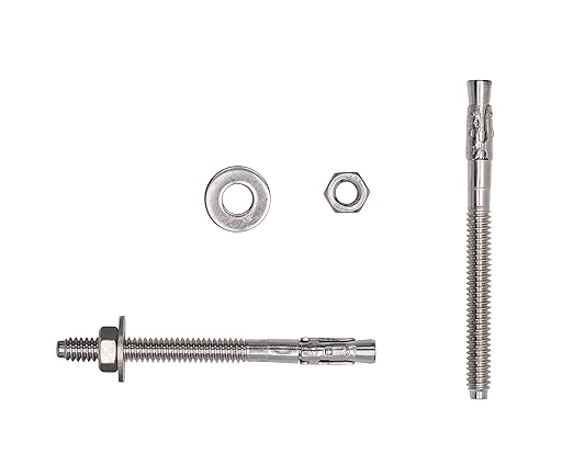 Bolt Dropper 1/4" X 3-1/4" Wedge Anchor (10pc), 18-8 Stainless Steel