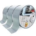 3pcs Duct Tape Heavy Duty Waterproof, Premium Sliver/Grey Strong Adhesive Flex Seal Duct Tape Bulk for Ductwork Repair, Carpet Tape, Dryer Vent, HVAC (65 FT*2 Inch*190μm,70Mesh) Indoor Outdoor Hose