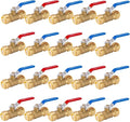 HeSun 20-PCs 3/4 Inch Push Fit PEX Ball Valve, Push-to-Connect Full Port Shut-off Valve for Hot and Cold Water,with 1 Disconnect Clip, PEX,Copper,CPVC, Blue & Red