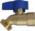 1 Piece XFITTING 1/2'' Female Threaded X 3/4'' Garden Hose Threaded Hose Bibb No-Kink, 1/4 Turn, Brass, Water or Oil